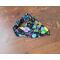 Dog Bandana - Reversible Scrunchie - Happy Birthday and Paw Prints - Happy Birthday Side
