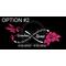 OPTION#2 Come White with the Hummingbird and Flower one Color  Total of 1 colors White & Pink