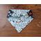Reversible Scrunchie Dog Bandana - Dogs and Bones and Paw Prints - Back side to show scrunchie band