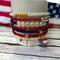 Red, white and blue patriotic stacked bracelets