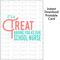 Sweet Gifts for School Nurses, Printable Nurse Appreciation Week Card for Treat Bag, It's a Treat Having You As Our School Nurse Instant Download Thank You Card for Nurse Treat Box
