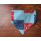 Scrunchie Reversible Dog Bandana - Patchwork and Paw Prints - Patchwork side with ends folded in