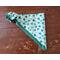 Scrunchie Reversible Dog Bandana - Shamrocks and Dots - shamrock side folded