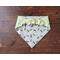 Reversible Scrunchie Dog Bandana - Flying Bees and Bones - Back sided showing scrunchie band
