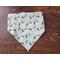 Reversible Scrunchie Dog Bandana - Flying Bees and Bones - bones side with ends folded in