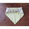 Reversible Scrunchie Dog Bandana - Flying Bees and Bones - Back side showing scrunchie band