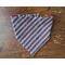 Reversible Scrunchie Dog Bandana - Patriotic Stripes and Stars - Stripe side with ends folded in