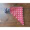 Reversible Scrunchie Dog Bandana - Patriotic Stripes and Stars  - Star side folded