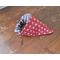 Reversible Scrunchie Dog Bandana - Patriotic Stripes and Stars - side with stars