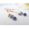 Tanzanite Cluster Earrings, Boho Bridal Jewelry