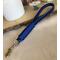 Short Leash for Dogs ~ 13" Blue and Black Paracord ~ Traffic Lead ~ Made in USA
