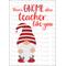 Teacher Appreciation Gnome Gift, There's Gnome Other Teacher Like You Printable Thank You Card, Digital Appreciation Week Card with Gnome Art, Whimsical Themed Gifts