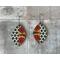 Southwest aztec floral statement earrings