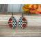 Southwest aztec floral statement earrings, southwest boho earrings