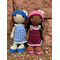 Crocheted doll set, amigurumi doll, stuffed doll, mini doll, barbie doll, miniature doll, doll figurine, handmade doll, handcrafted doll
