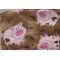 brown with pink pinks embroidered beverage sleeve