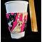 French Bulldogs on pink with Effiel tower on reverse drink sleeve handmade in USA by A Fur Baby Favorite