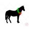 Horse with Wreath Christmas SVG and Clipart