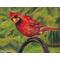 Closeup of the cardinal painting