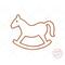 Rocking Horse Applique Embroidery Design