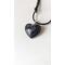 black holo glitter heart necklace without flash