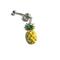 Yellow and green fun belly ring