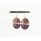 Orchid Purple Torch-Fired Enamel on Copper Articulated Split Half-Oval Dangle Earrings with Argentium 935 Sterling Silver Earwires