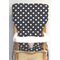 black and white highchair replacement pad, Eddie Bauer wooden, black with large white dots