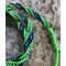 Dog Leash ~ 6' Blue & Neon Green Paracord ~ Round Sturdy Lead ~ Handmade in USA