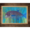 gyotaku art, gyotaku fish print, gyotaku fish, fish art prints, fish poster, Japanese fish art, fishermen, nautical wall art, trevally