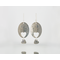 Silver Oval and Heart Dangle EarringsSilver Oval and Heart Dangle Earrings