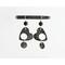 Silver Heart and Black Onyx Articulated Earrings