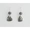 Petite Silver Floral Heart & Amethyst-Glass Earrings