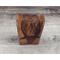Premium Handmade Leather Tarot Card Case featuring a wise all-seeing owl patiently waiting on a branch in front of the full moon. This high quality leather case has a unique and interesting 3 color finish, with a natural tan moon set against a dark rich brown.