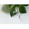 Thin sterling silver ring with a sideways cross.