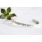 Sterling silver cuff bracelet stamped with Elle Est Forte and Prov 31:25.