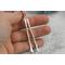 Sterling silver twig earrings2.75" long with hammered birchbark texture.
