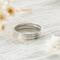Simple Sterling Silver Half Round Ring Band For Women 