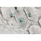 Sterling silver tag necklace with mandala design and a genuine turquoise cabochon. 