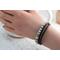 Triple wrap leather cord bracelet made with aqua blue amazonite beads sterling silver accents, and a handcrafted sterling silver hook clasp.