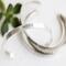  Sterling silver bracelet with the word HOPE, on a white surface with a green succulent in the background.
