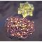 image of a wire wrapped Women's Pink Snap Clip Mini Kippah with pink wire, white glass pearls, and pink Swarovski crystals. 