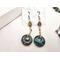 Green jade beaded earrings