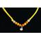 Picture of necklace on dark background to show brillance of beads.