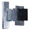 Small cuts of quilting cotton in shades of gray, hand dyed