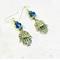 Sterling Silver Hamsa Pave Evil Eye Earrings