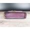 Handmade Premium Leather Tarot Card Case in a purple hue called Violet Cosmos. Side view of case.