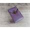 Handmade Premium Leather Tarot Card Case in a purple hue called Violet Cosmos
