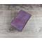 Handmade Premium Leather Tarot Card Case in a purple hue called Violet Cosmos. Back side of case.