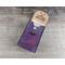 Handmade Premium Leather Tarot Card Case in a purple hue called Violet Cosmos with black hand stitching.